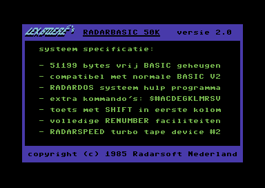 Radarsoft 50K Basic v2.0 Screenshot